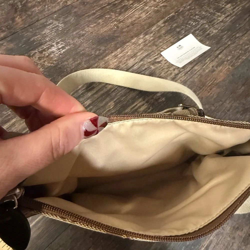 Coach Beige and Brown Crossbody Bag Purse - Picture 5 of 8